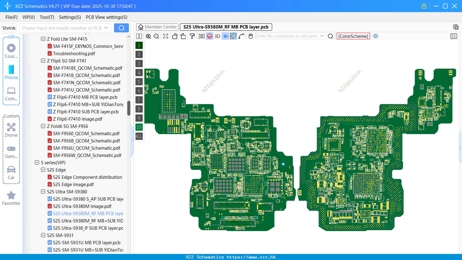 Samsung S25 Ultra-S9380M_RF MB PCB Layer